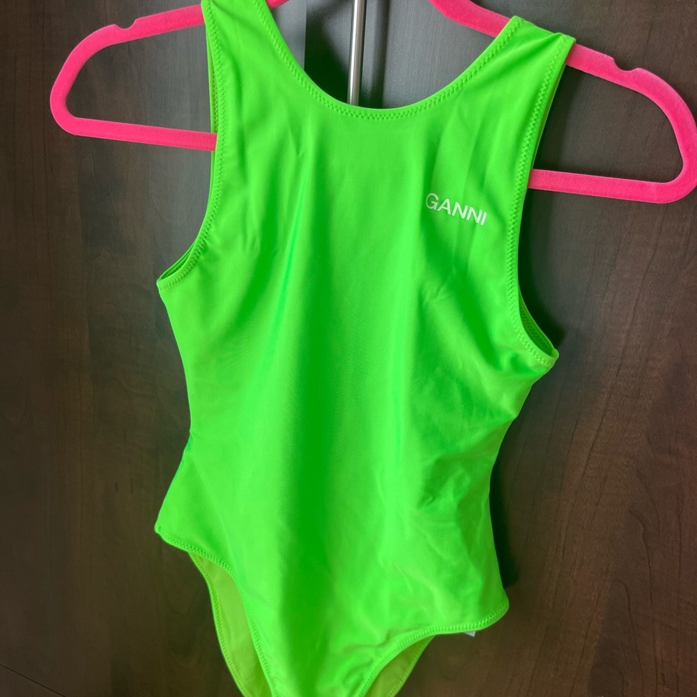 GANNI Neon Green Swimsuit